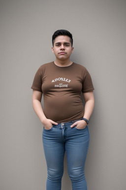 Honduran adult non-binary with  brown hair