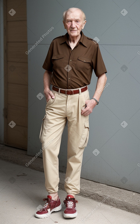 Albanian elderly male with  ginger hair