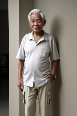 Malaysian elderly male with  white hair