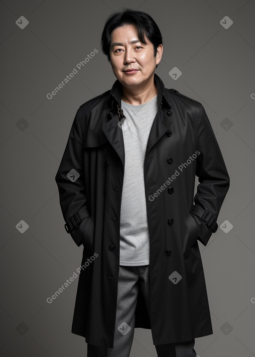 Korean middle-aged male with  black hair