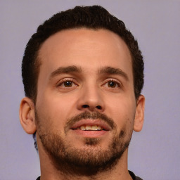 Neutral white young-adult male with short brown hair and brown eyes