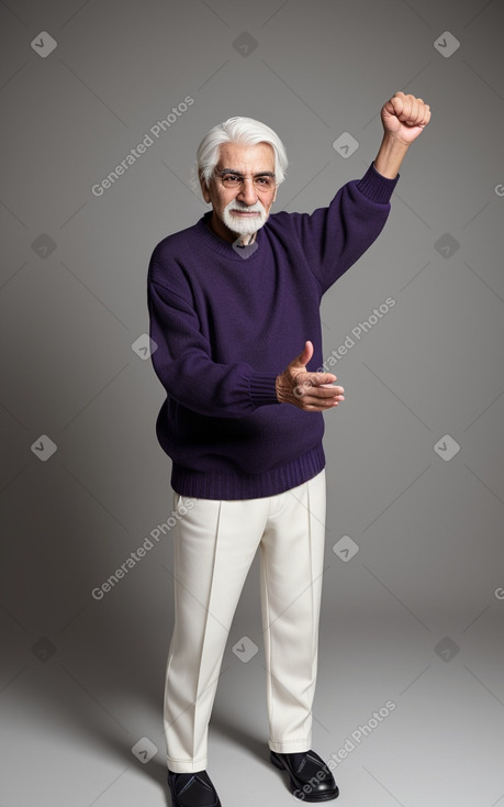 Elderly male with  white hair