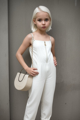 Costa rican infant girl with  white hair