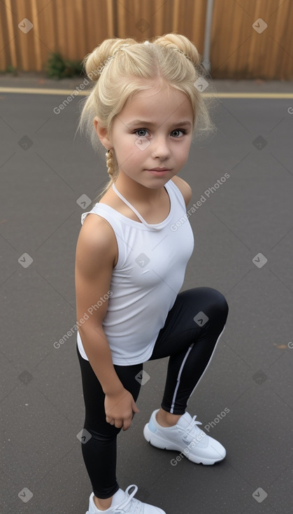 Chilean child girl with  blonde hair