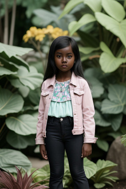 Child girl with  black hair