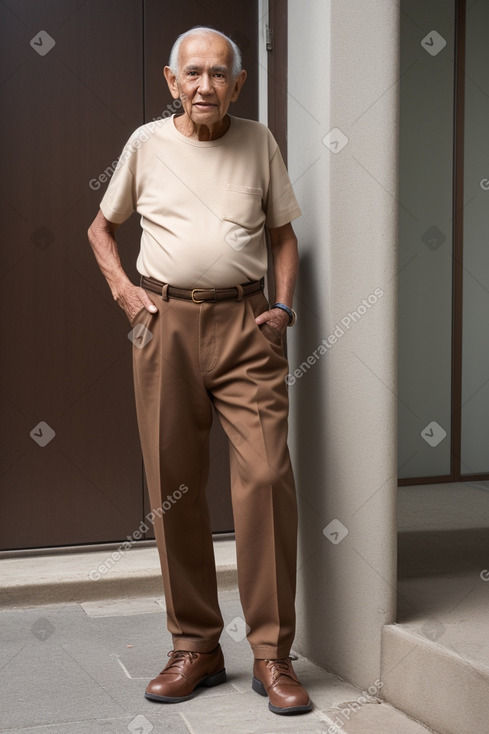 Elderly male with  brown hair