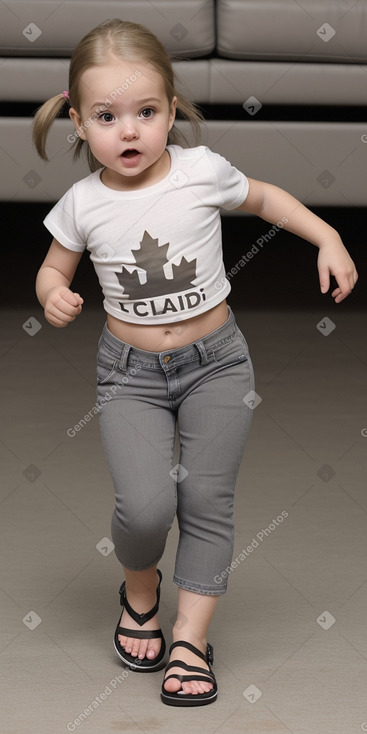 Canadian infant girl with  gray hair