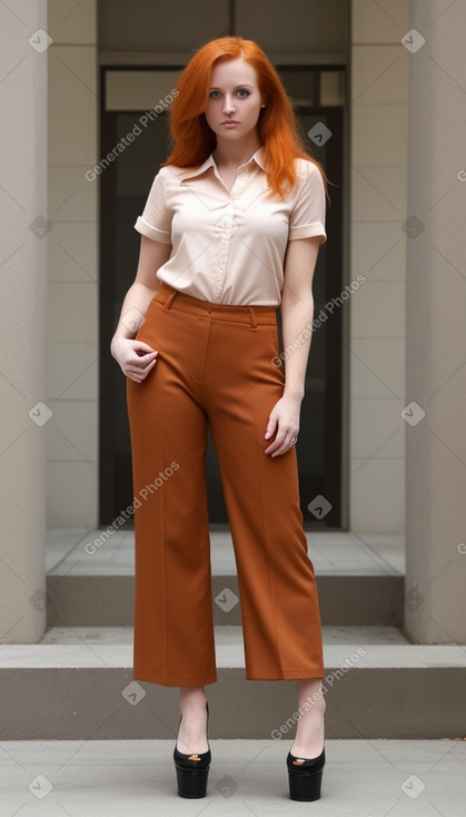 Caucasian adult female with  ginger hair