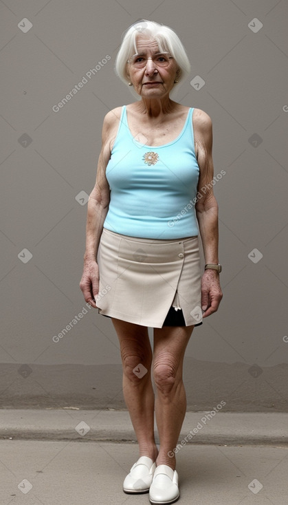 Argentine elderly female with  white hair