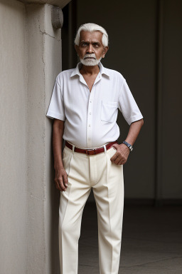 Sri lankan elderly male with  white hair