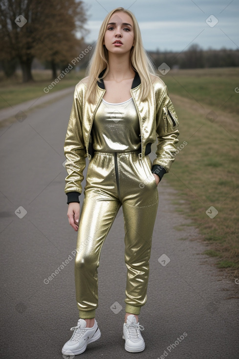 Bulgarian young adult female with  blonde hair