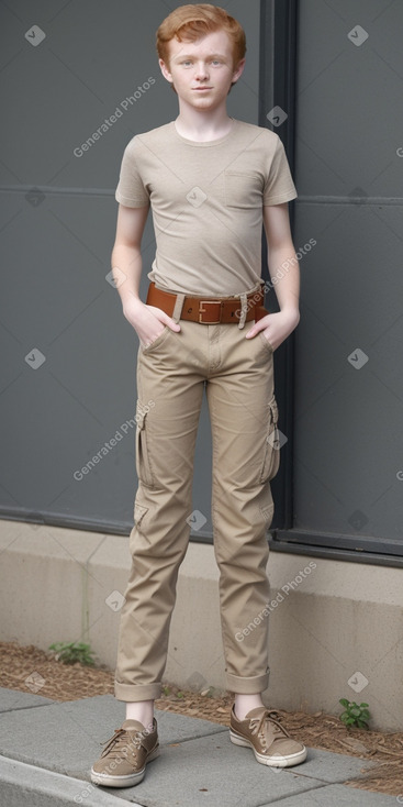 Macedonian teenager boy with  ginger hair