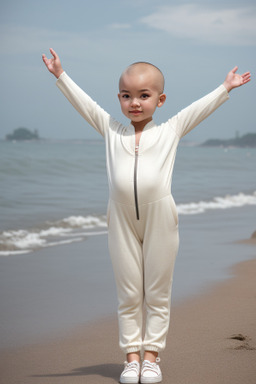 Malaysian infant girl with  white hair