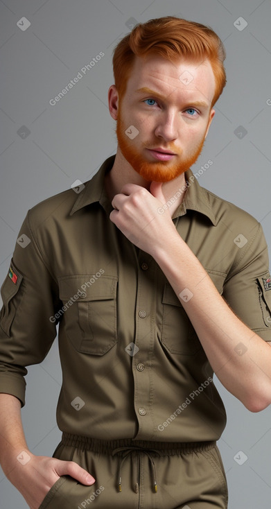 Serbian adult male with  ginger hair