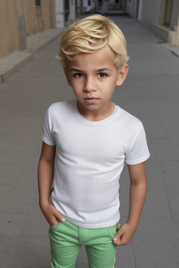 Tunisian child boy with  blonde hair