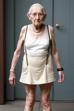 Elderly female with  brown hair