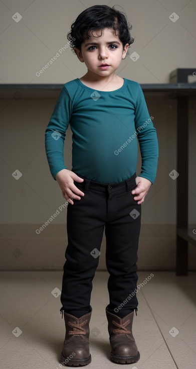 Syrian infant boy with  black hair