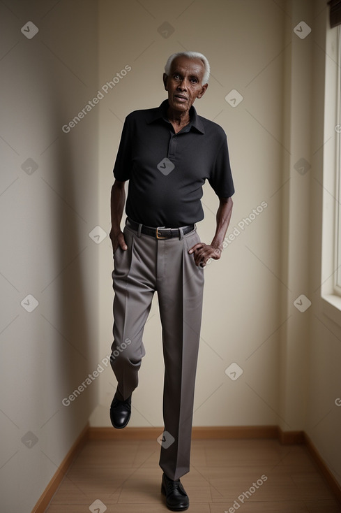 Somali elderly male with  black hair