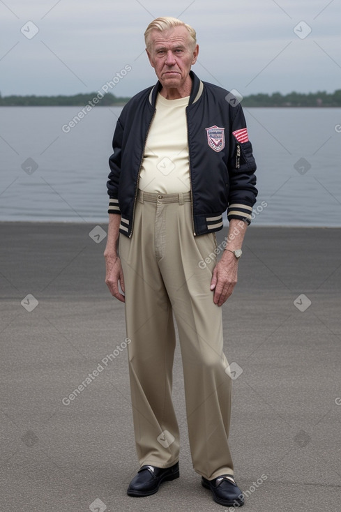 American elderly male with  blonde hair