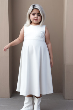 Arab child girl with  white hair