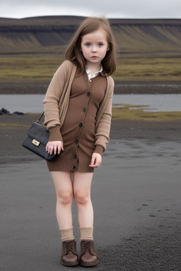 Icelandic child female with  brown hair