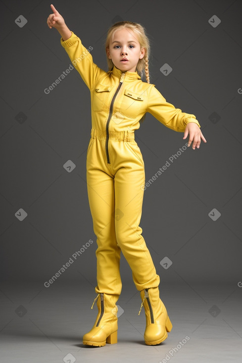 Chilean child female with  blonde hair