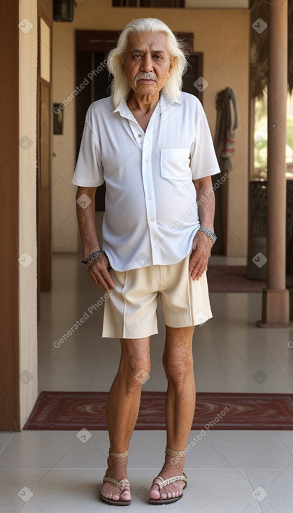 Saudi arabian elderly male with  white hair