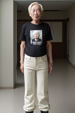 Korean elderly non-binary with  blonde hair