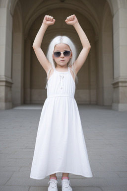 Hungarian child girl with  white hair