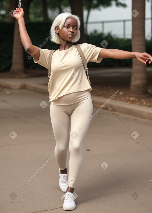 Ugandan infant girl with  white hair