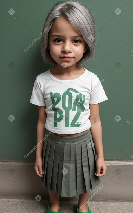 Brazilian child female with  gray hair