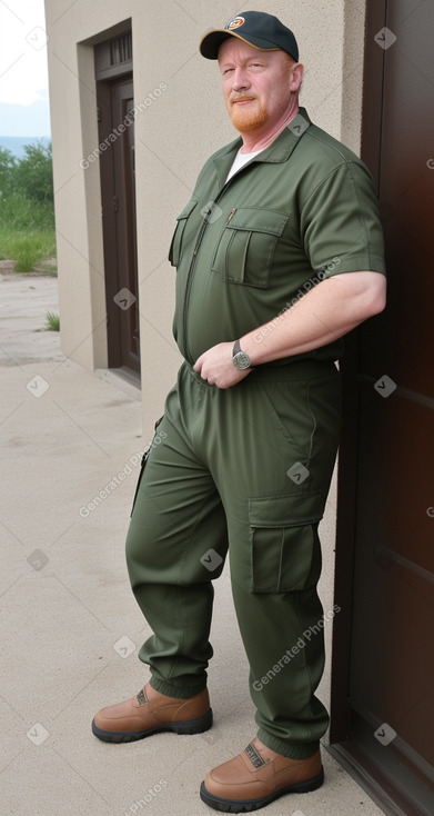 Albanian middle-aged male with  ginger hair