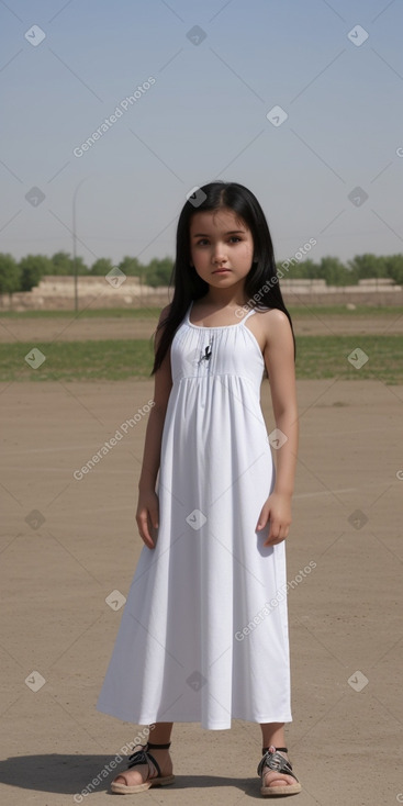 Uzbek child girl with  black hair