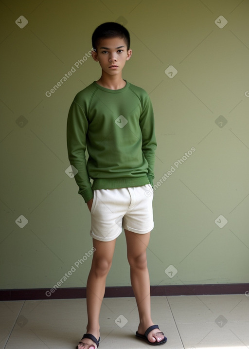 Thai teenager boy with  blonde hair