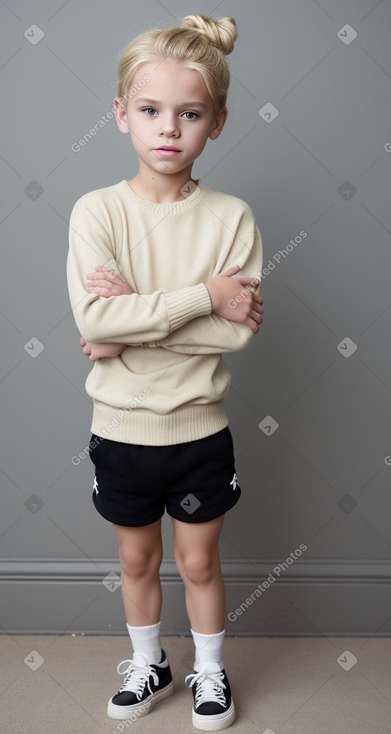 Caucasian child boy with  blonde hair