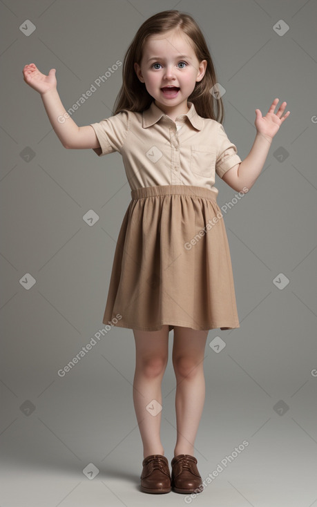 Caucasian infant girl with  brown hair