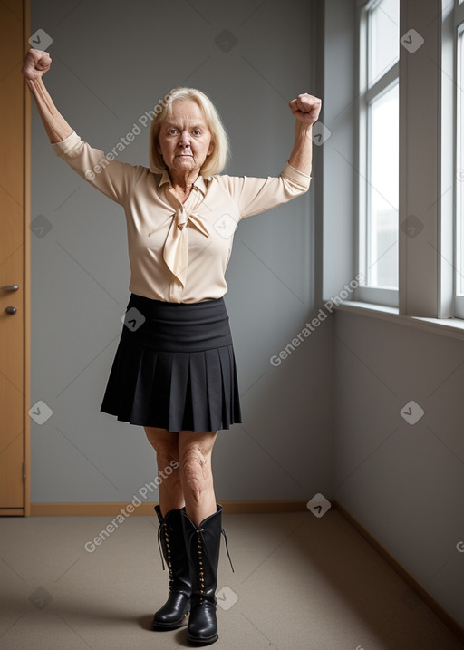 Finnish elderly female with  blonde hair