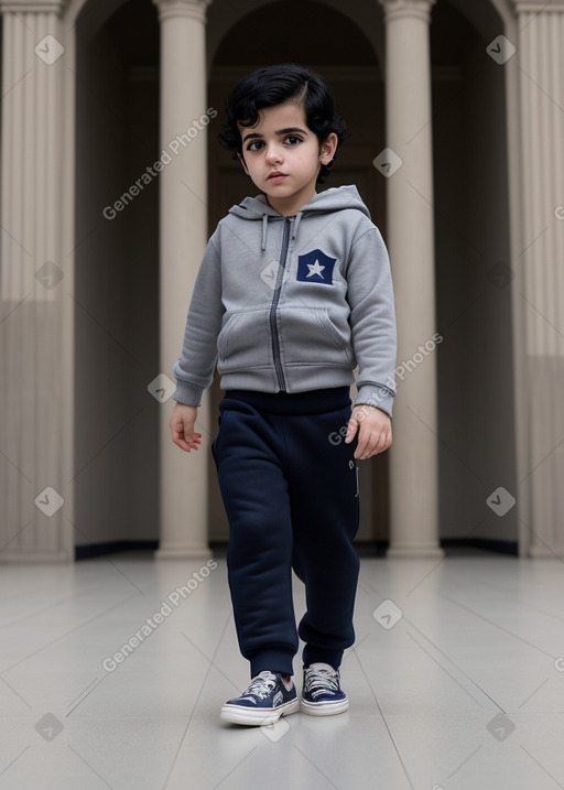 Syrian infant boy with  black hair