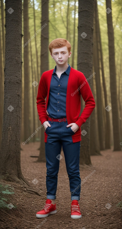 Azerbaijani teenager boy with  ginger hair
