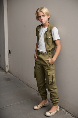 Cuban teenager boy with  blonde hair