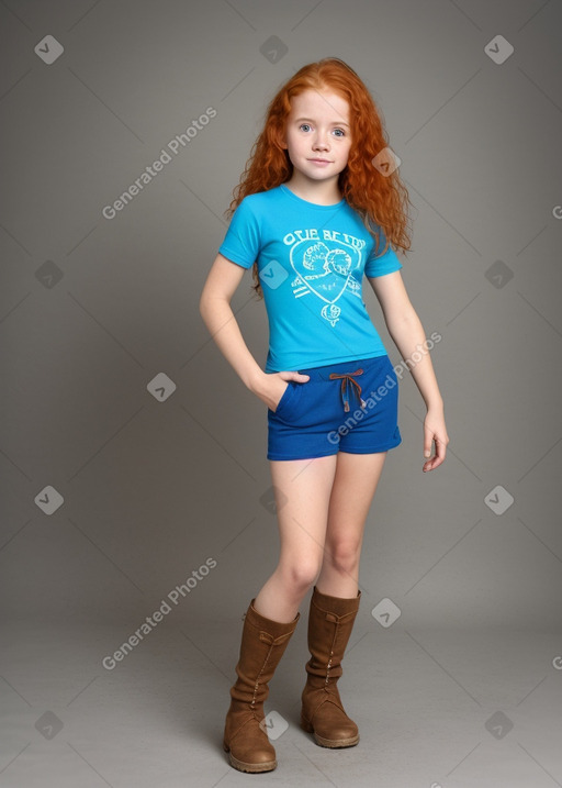 Costa rican child girl with  ginger hair