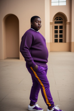 Senegalese teenager boy with  brown hair