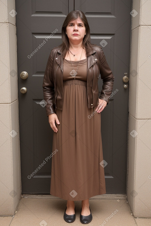 Paraguayan middle-aged female with  brown hair