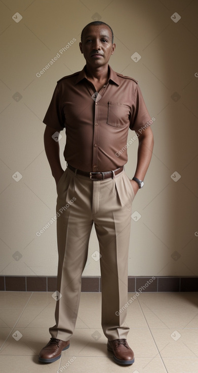 Malian middle-aged male with  brown hair