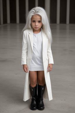 Puerto rican child girl with  white hair