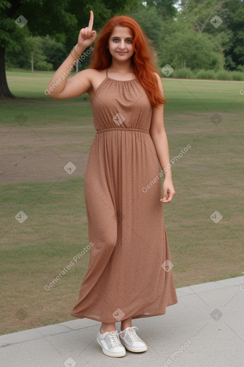 Indian adult female with  ginger hair