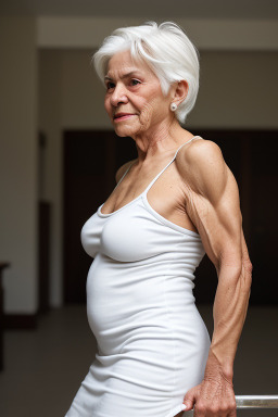 Ecuadorian elderly female with  white hair