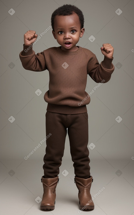 Tanzanian infant boy with  brown hair