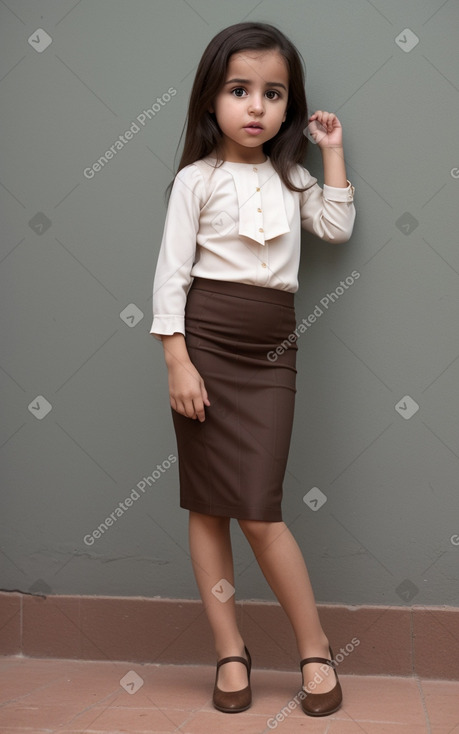 Moroccan infant girl with  brown hair