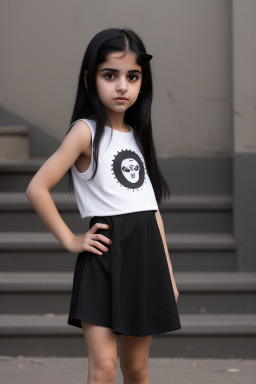 Jordanian child girl with  black hair